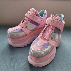 Dolls Kill Sugar Thrillz Fairywalker Platform Sneakers Size 8